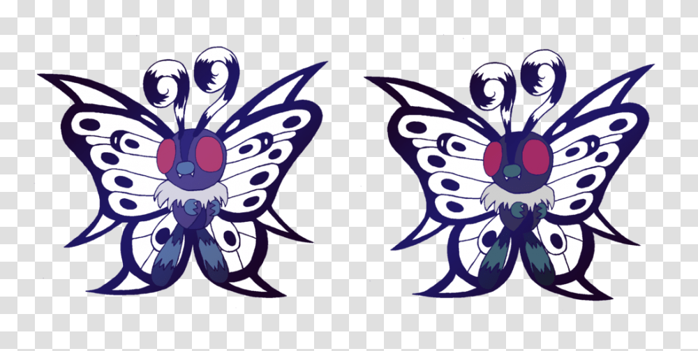 Pokemon Sm Daily Evolution Poll Day Butterfree Mega Evolution, Purple, Floral Design Transparent Png