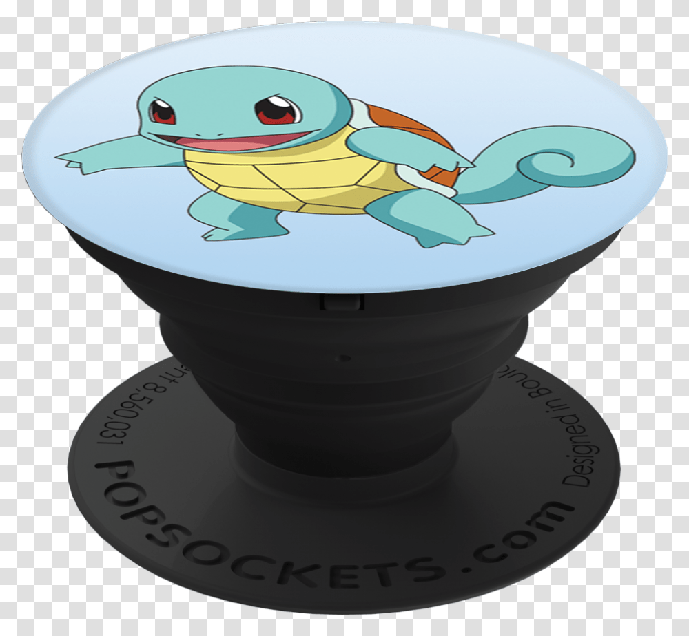 Pokemon Squirtle Pop Socket With E, Animal, Amphibian, Wildlife, Fish Transparent Png