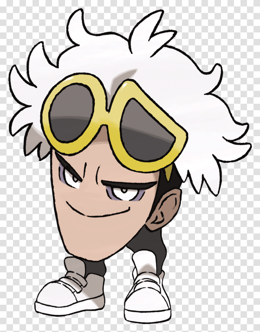 Pokemon Sun And Moon Characters Download Holy Shit Its Sans, Sunglasses, Accessories, Accessory, Person Transparent Png