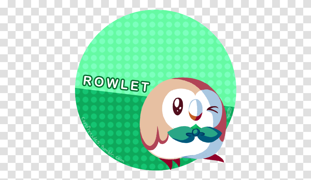 Pokemon Sun And Moon Rowlet Dot, Label, Text, Disk, Clothing Transparent Png