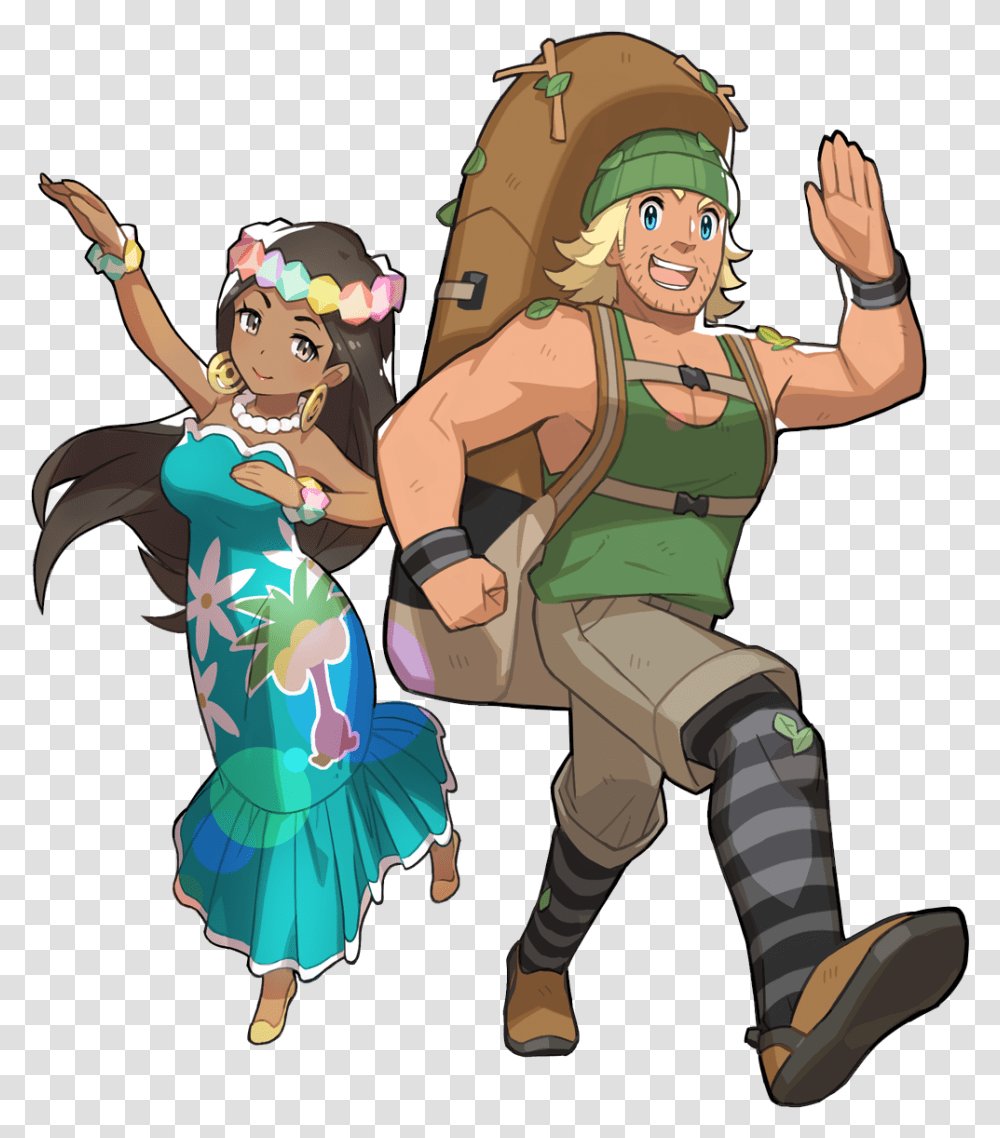 Pokemon Sun And Moon Trainer Art, Costume, Person, Face Transparent Png