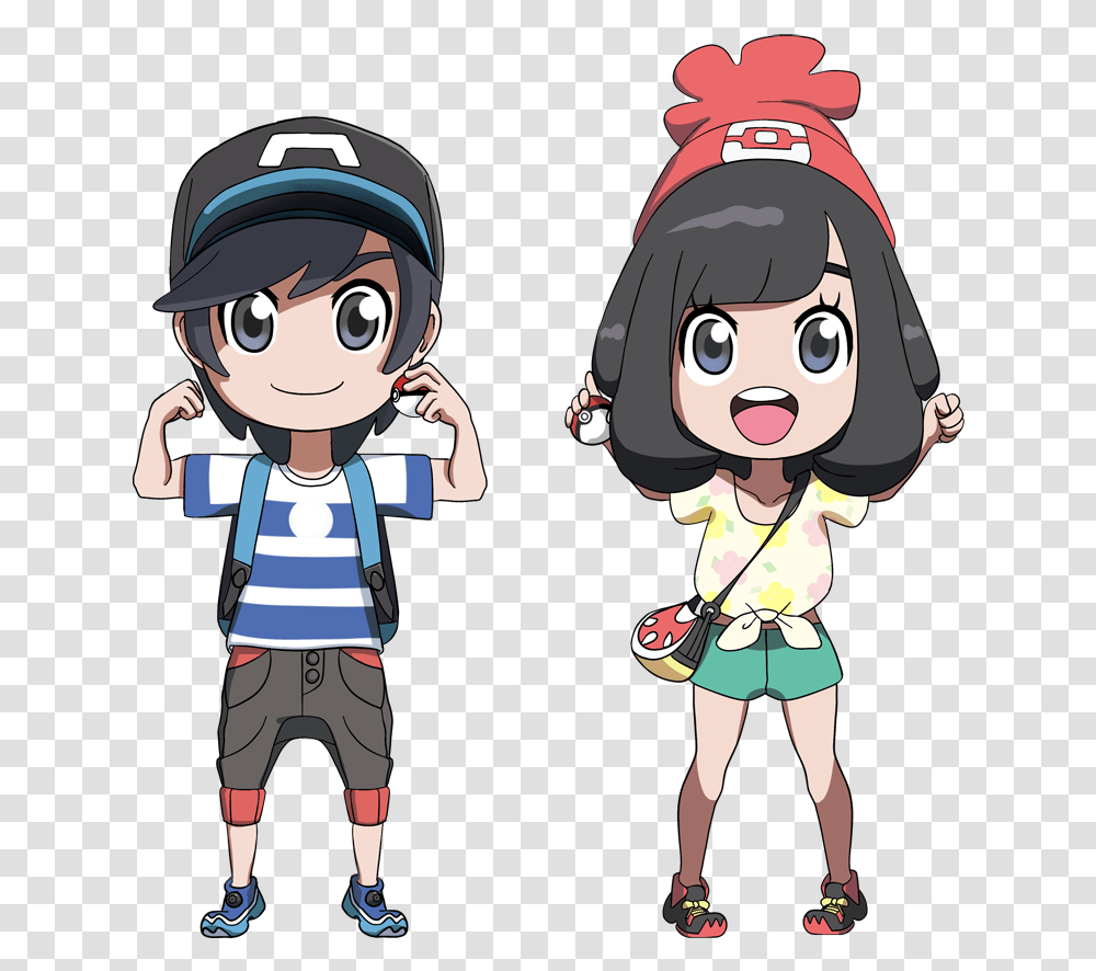 Pokemon Sun And Moon Trainers By Syker Pokemon Sun And Moon Trainer, Person, Clothing, People, Face Transparent Png