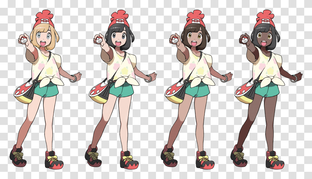 Pokemon Sun Main Character Cartoons Pokemon Sun And Moon Female Trainer, Person, Elf, People, Hand Transparent Png