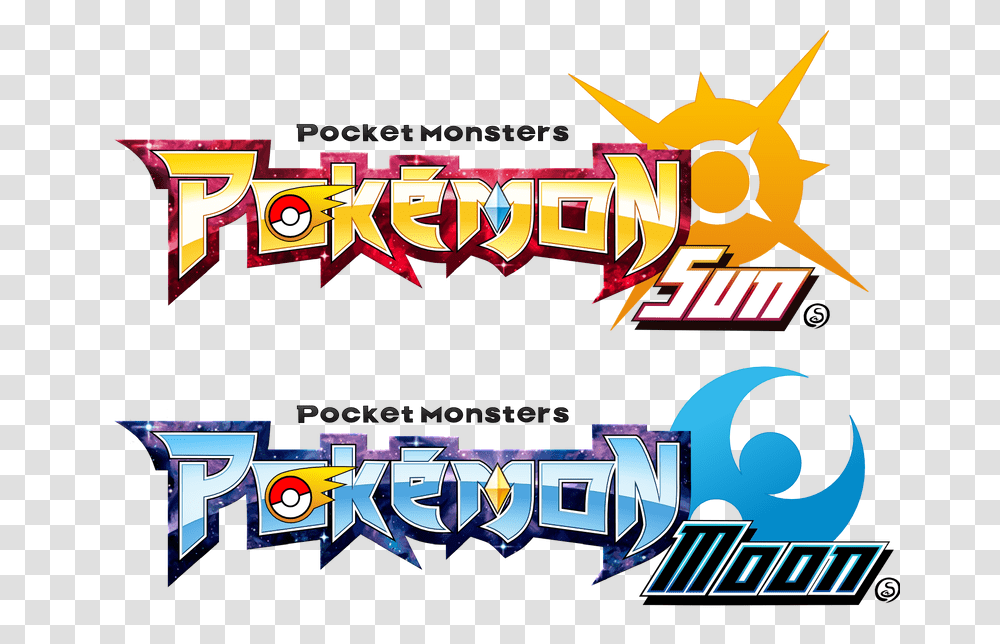 Pokemon Sun Moon Logos, Poster, Advertisement, Pac Man Transparent Png