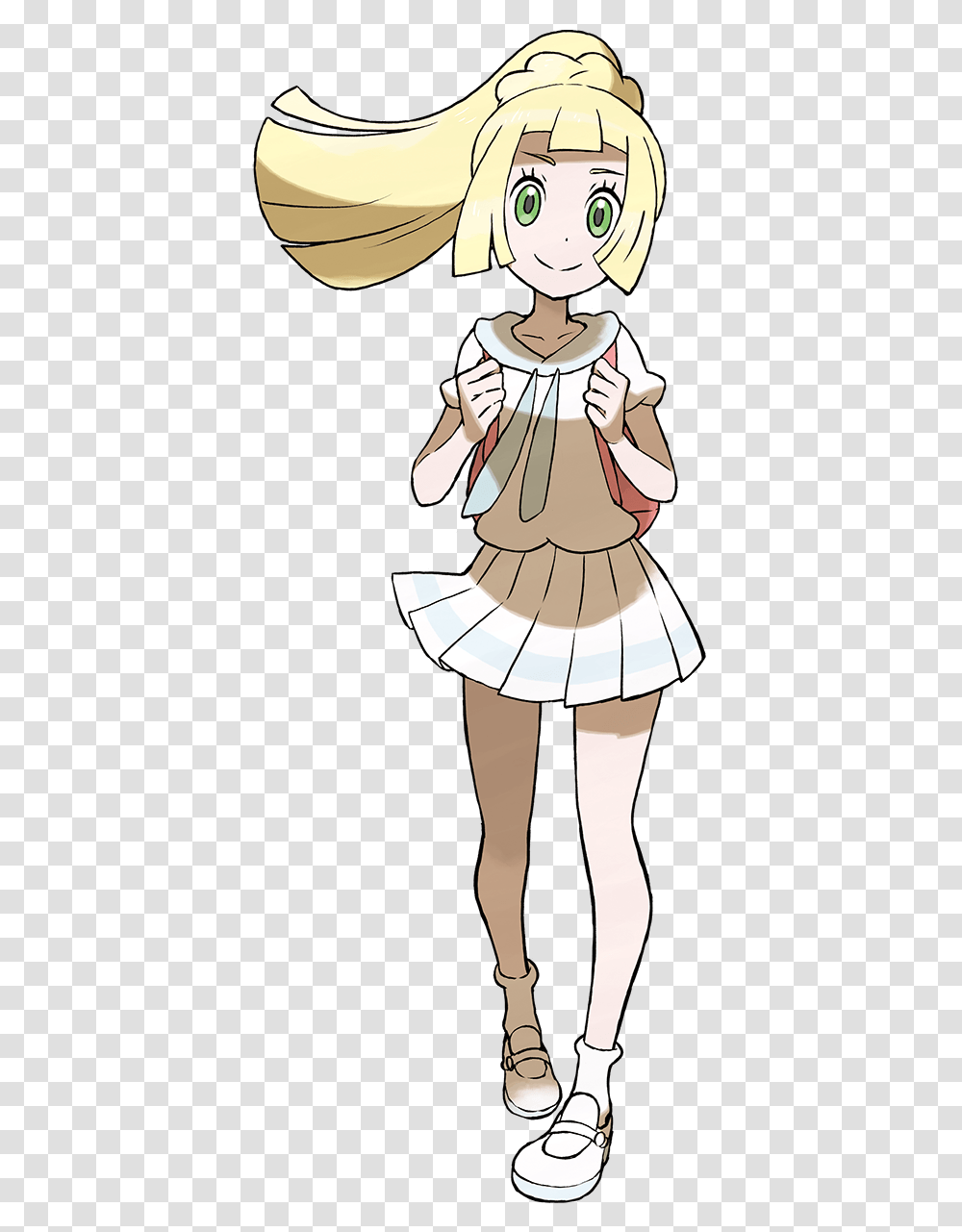 Pokemon Sun & Moon Characters Pokeshopper Pokemon Sun And Moon Girl, Person, Costume, Dress, Clothing Transparent Png