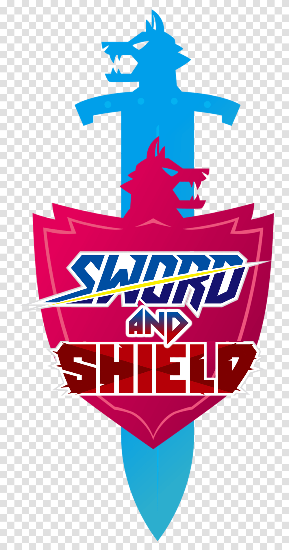 Pokemon Sword And Shield In One Logo Pokemon Sword And Shield Logos, Graphics, Art, Text, Paper Transparent Png