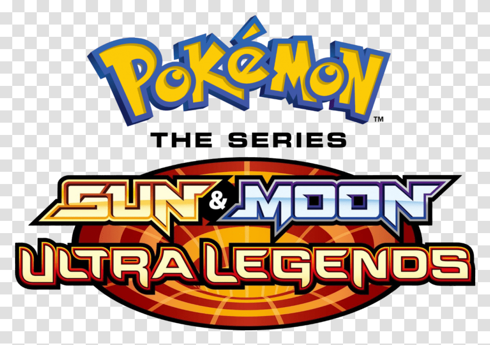 Pokemon The Series Sun And Moon Ultra Legends Logo, Text, Sport, Crowd, Pac Man Transparent Png