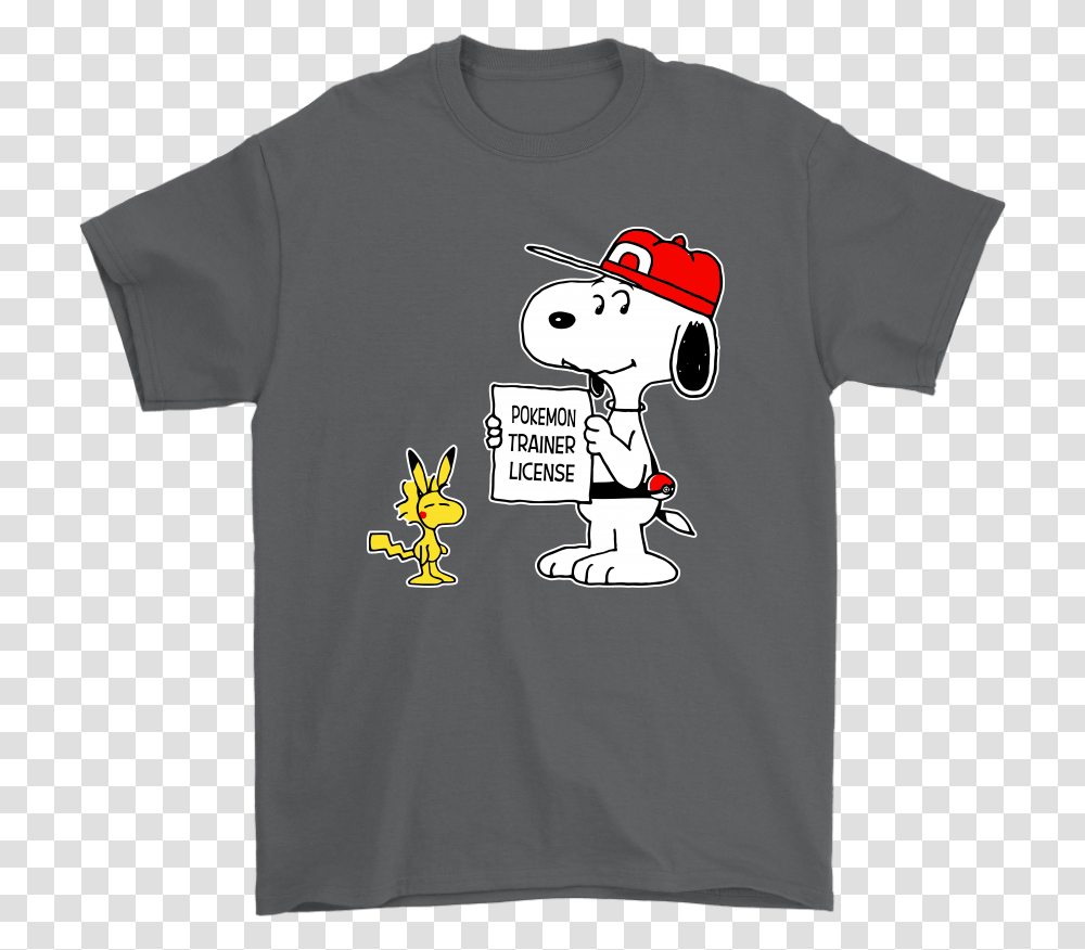 Pokemon Trainer License Snoopy Shirts Liter O Cola Shirt, Apparel, T-Shirt Transparent Png