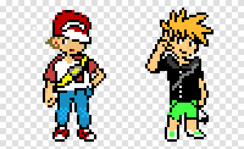 Pokemon Trainer Red And Blue Clipart Pokemon Red And Blue Red Trainer, Super Mario, Pac Man Transparent Png