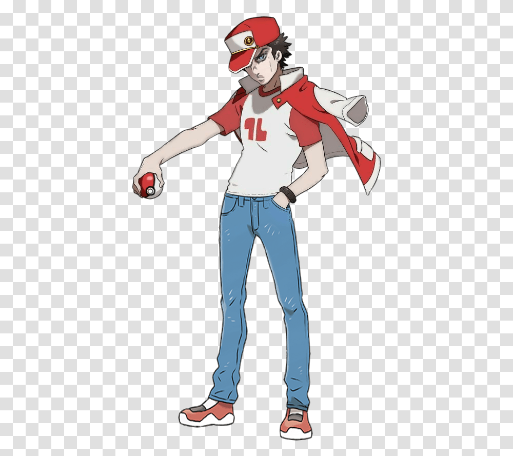 Pokemon Trainer Red Fanart, Person, People, Sport Transparent Png