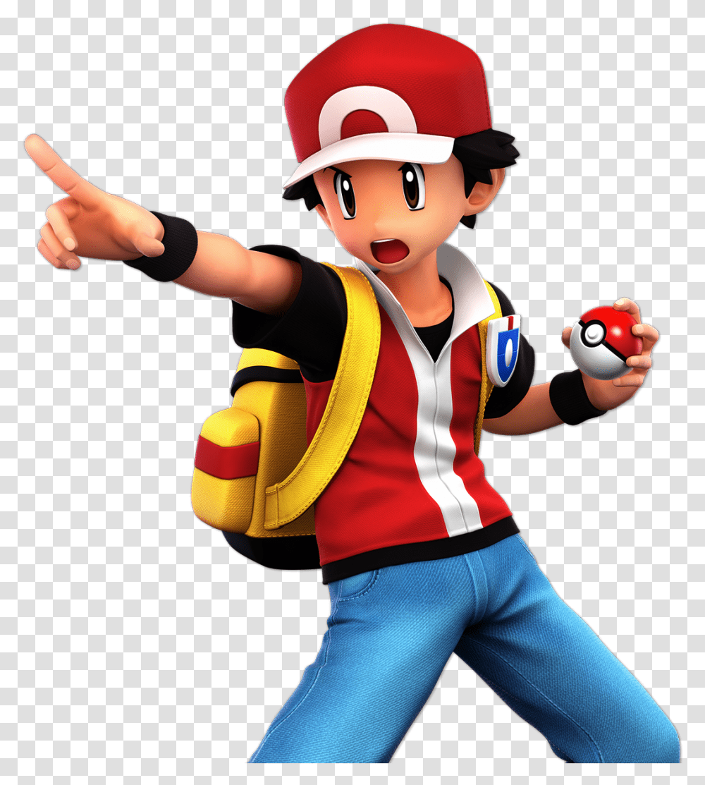 Pokemon Trainer Ultimate Renders Red Pokemon Trainer Smash, Person, Human, Portrait, Face Transparent Png