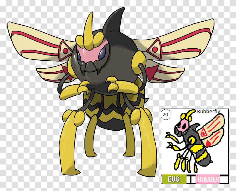 Pokemon Wack Rubberfly, Wasp, Bee, Insect, Invertebrate Transparent Png