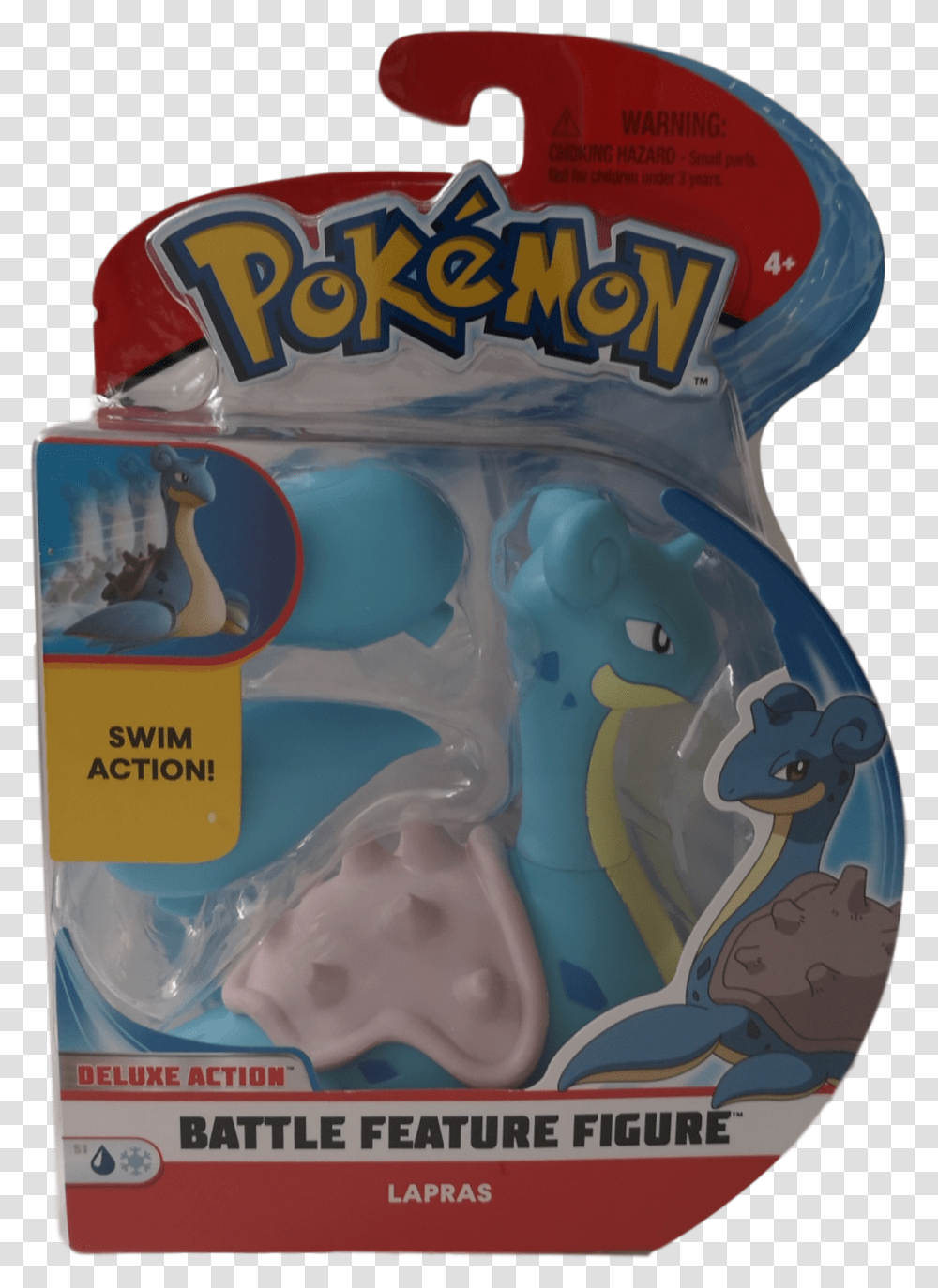 Pokemon Wicked Cool Toys Lapras Pokemon Battle Feature Figure, Inflatable, Diaper, Text Transparent Png