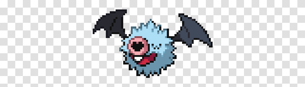 Pokemon Woobat Named Him Matzo Because He Looks Like A Pixel Art Pokemon Woobat, Accessories, Text, Rug, Jewelry Transparent Png