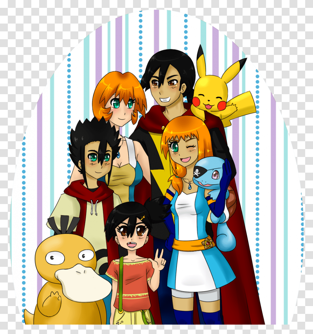 Pokeshipping Familyash And Misty With Their Children Pokemon Ash And Misty Family, Person, Human, People, Book Transparent Png