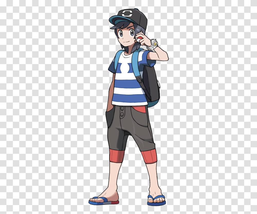 Pokmon Sun And Moon Images Image Abyss Pokemon Sun And Moon Male Protagonist, Clothing, Costume, Person, Pants Transparent Png