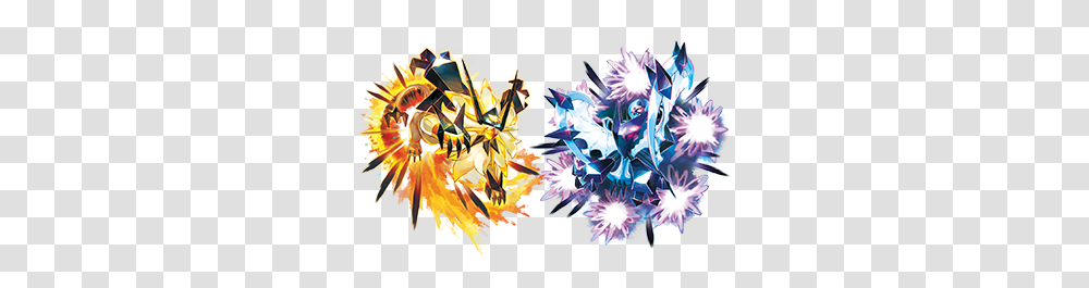 Pokmon Ultra Sun & Moon Showcase New Z Moves And Ultra Solgaleo Y Lunala, Graphics, Art, Floral Design, Pattern Transparent Png