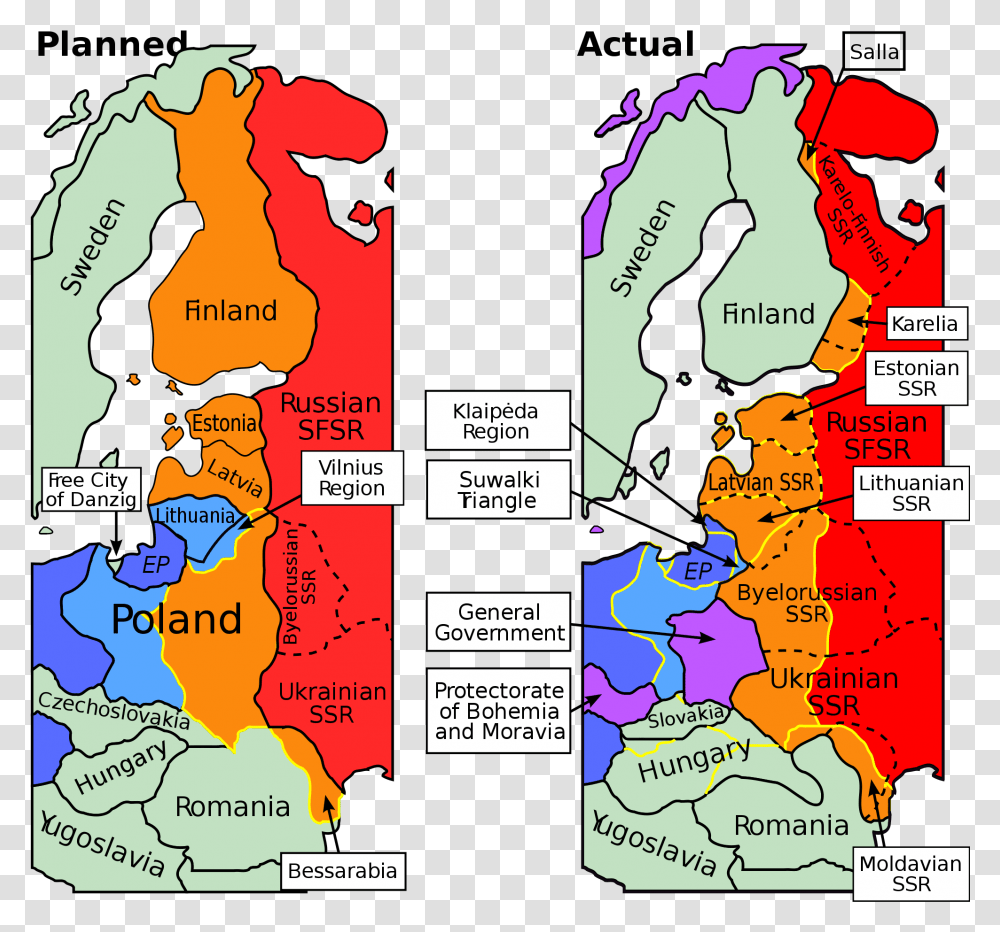 Poland Molotov Ribbentrop Pact, Map, Diagram, Plot, Atlas Transparent Png