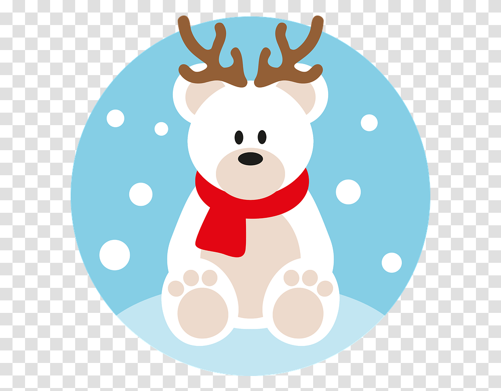 Polar Bear Christmas Reindeer Osos Polar En Caricatura, Snowman, Winter, Outdoors, Nature Transparent Png