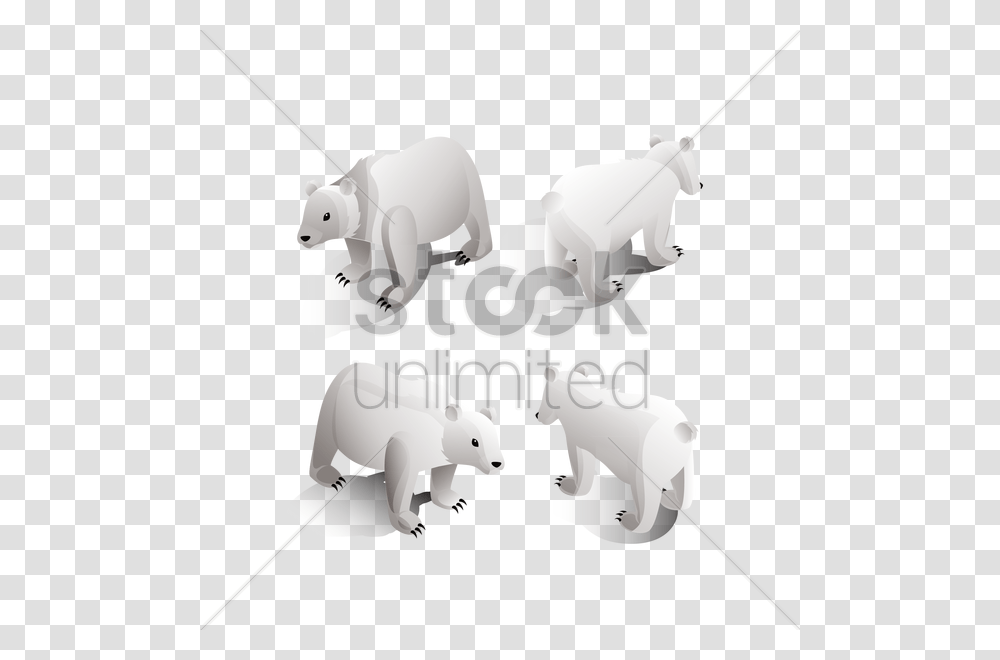 Polar Bear Clipart Side View Isometric Polar Bear, Animal, Mammal, Wildlife, Toy Transparent Png