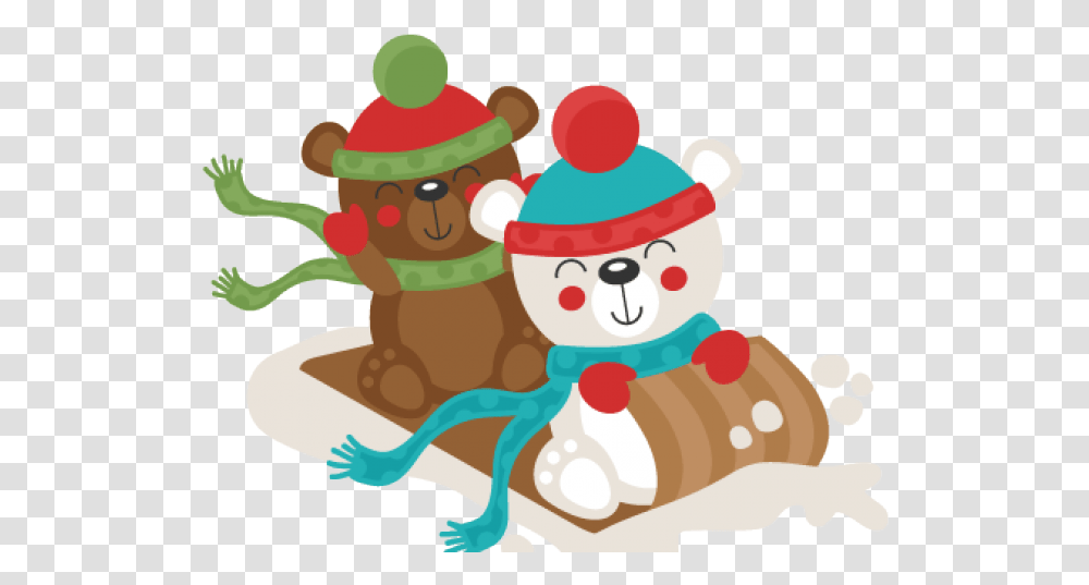 Polar Bear Clipart Sled Polar Bear Christmas, Outdoors, Nature, Snowman, Winter Transparent Png