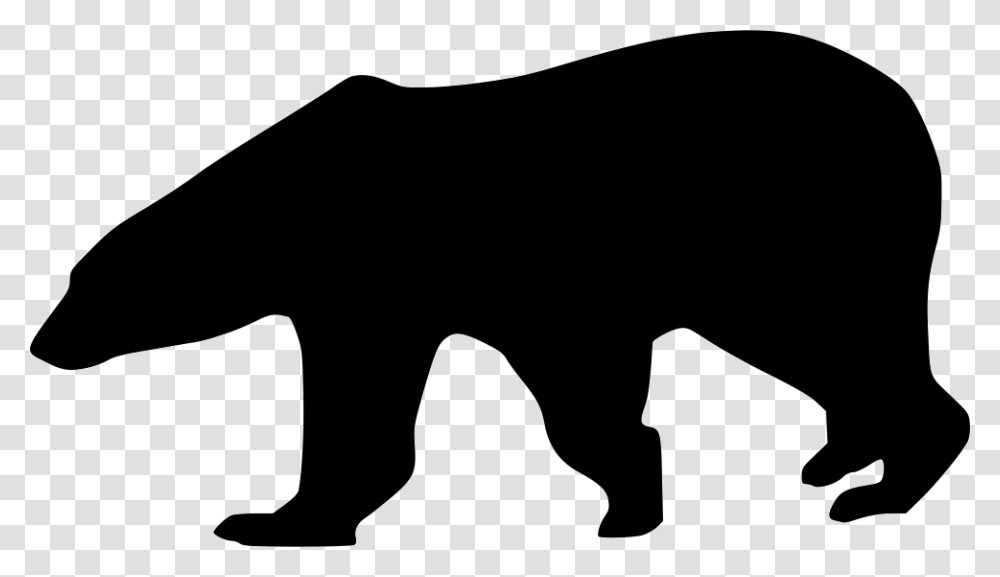 Polar Bear Polar Bear Black, Silhouette, Mammal, Animal, Wildlife Transparent Png
