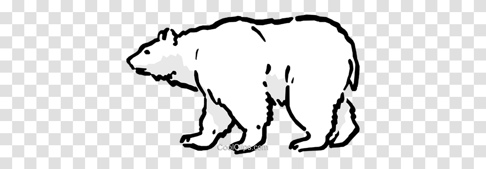 Polar Bear Royalty Free Vector Clip Art Illustration, Mammal, Animal, Wildlife, Cattle Transparent Png