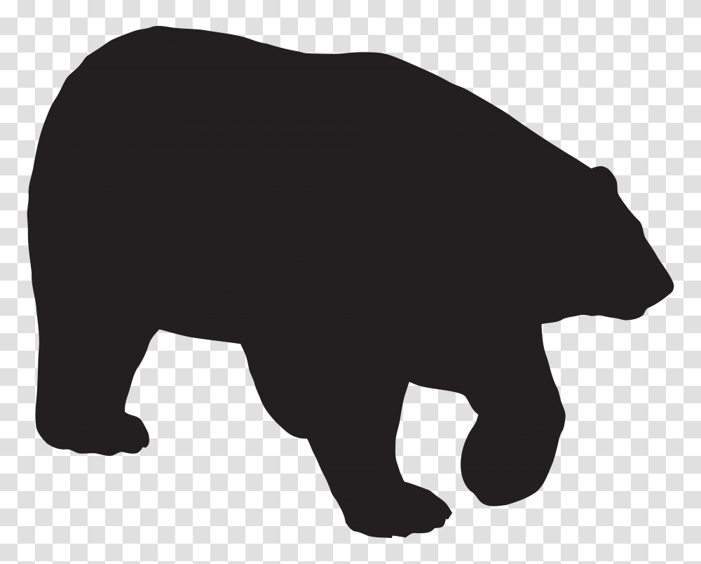 Polar Bear Silhouette Clip Art, Blackboard, Gray, Plan Transparent Png