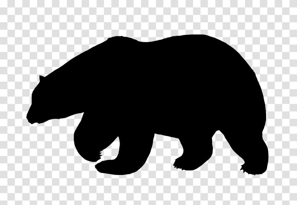 Polar Bear Silhouette, Mammal, Animal, Wildlife, Bow Transparent Png