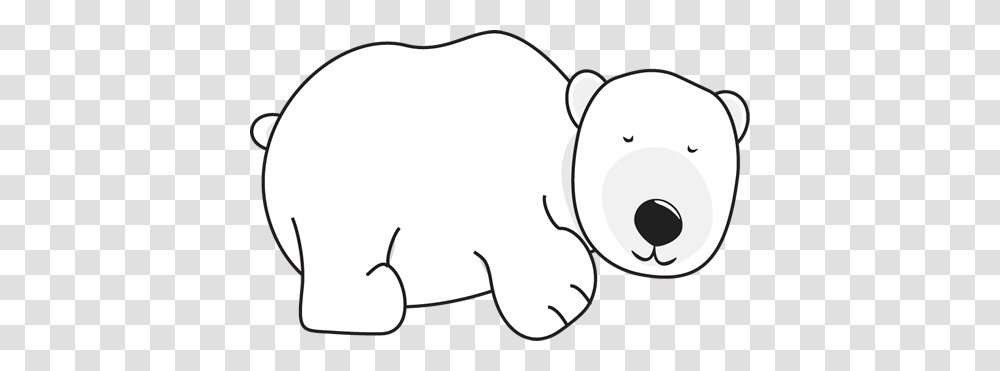 Polar Bear Sleeping Sleeping Clip Polar Bear Bear, Plush, Toy, Mammal, Animal Transparent Png