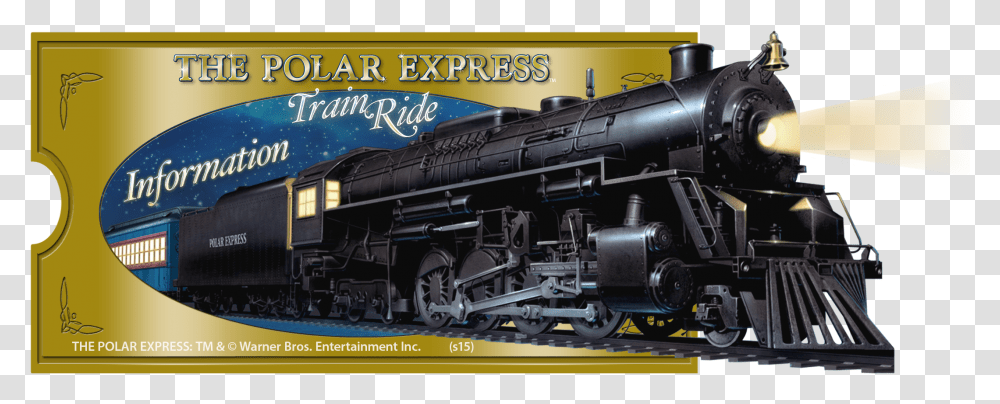 Polar Express Train, Locomotive, Vehicle, Transportation, Wheel Transparent Png