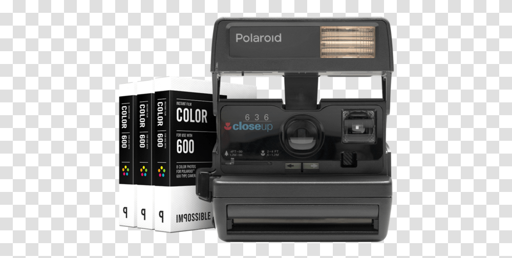 Polaroid 600 Onestep, Electronics, Camera, Machine, Tape Player Transparent Png