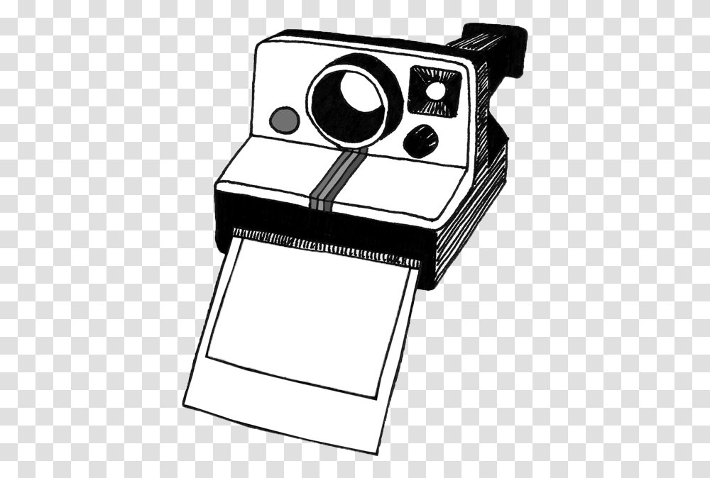 Polaroid Camera Clipart Black And White, Electronics, Robot Transparent Png