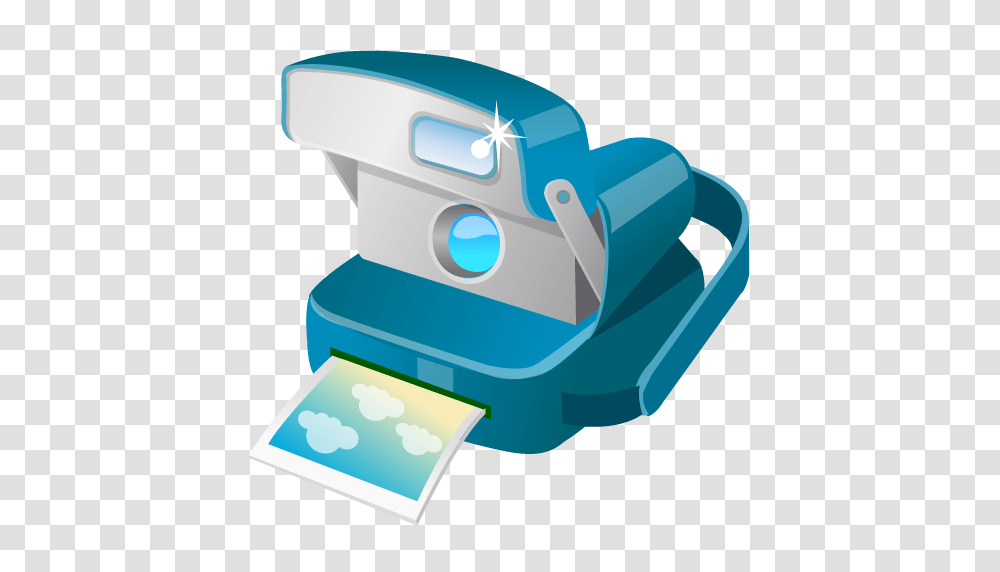 Polaroid Camera Icon Summer Blue Iconset Dapino, Machine, Printer, Label Transparent Png