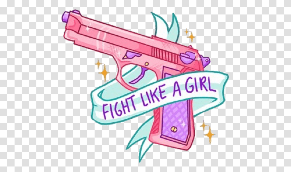 Polaroid Clipart Sticker Tumblr Fight Like A Girl Gun, Toy, Weapon, Weaponry, Dragon Transparent Png