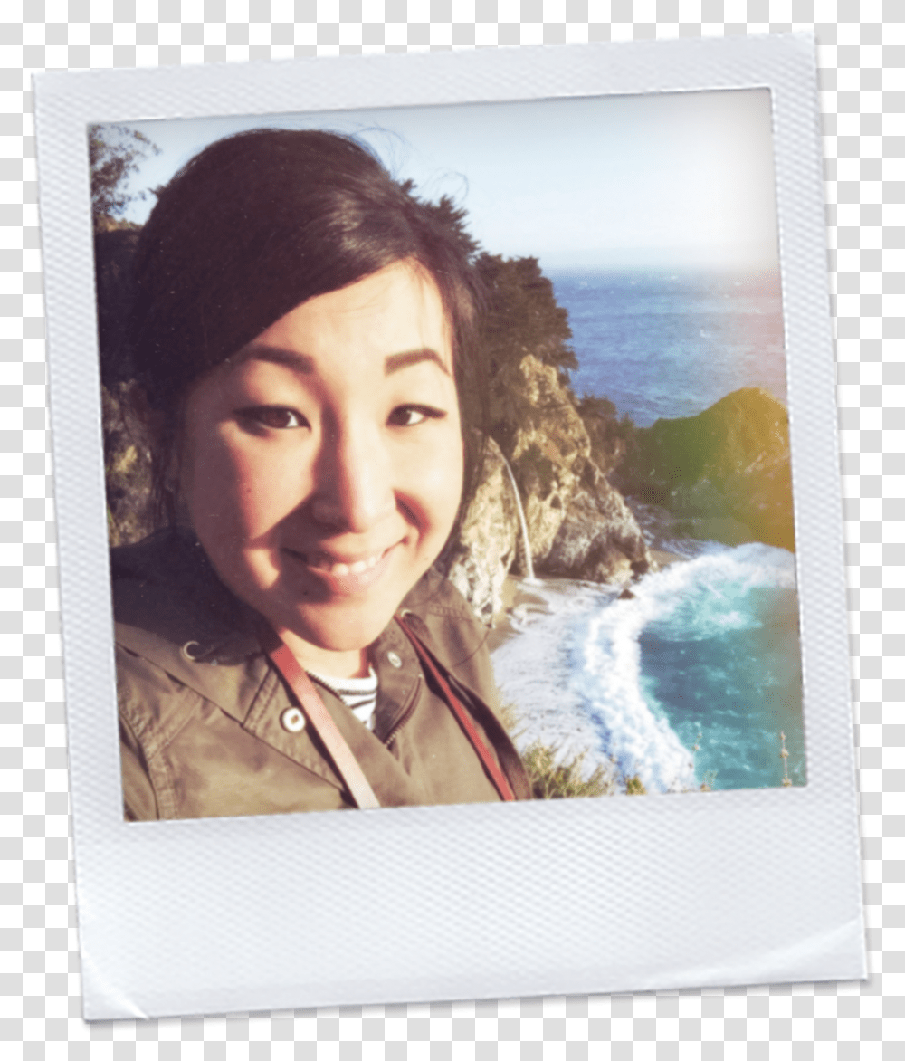 Polaroid Julia Pfeiffer Burns State Park, Face, Person, Nature, Outdoors Transparent Png