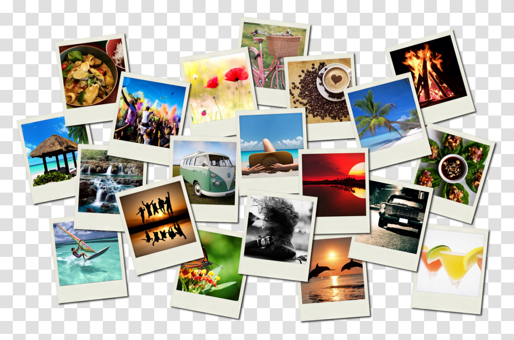 Polaroid Montage, Collage, Poster, Advertisement, Flyer Transparent Png