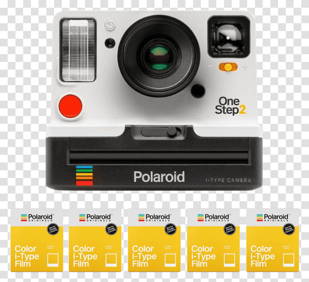 Polaroid One Step Two White, Camera, Electronics, Digital Camera Transparent Png