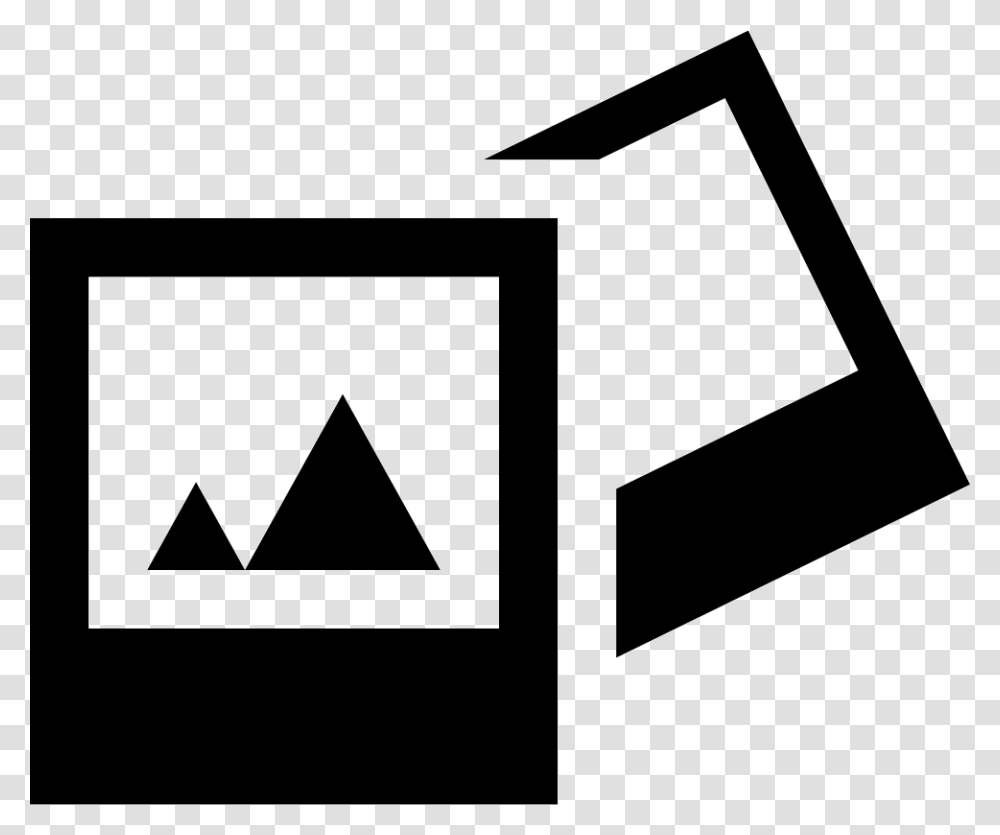 Polaroids Triangle, Recycling Symbol, Star Symbol, Stencil Transparent Png