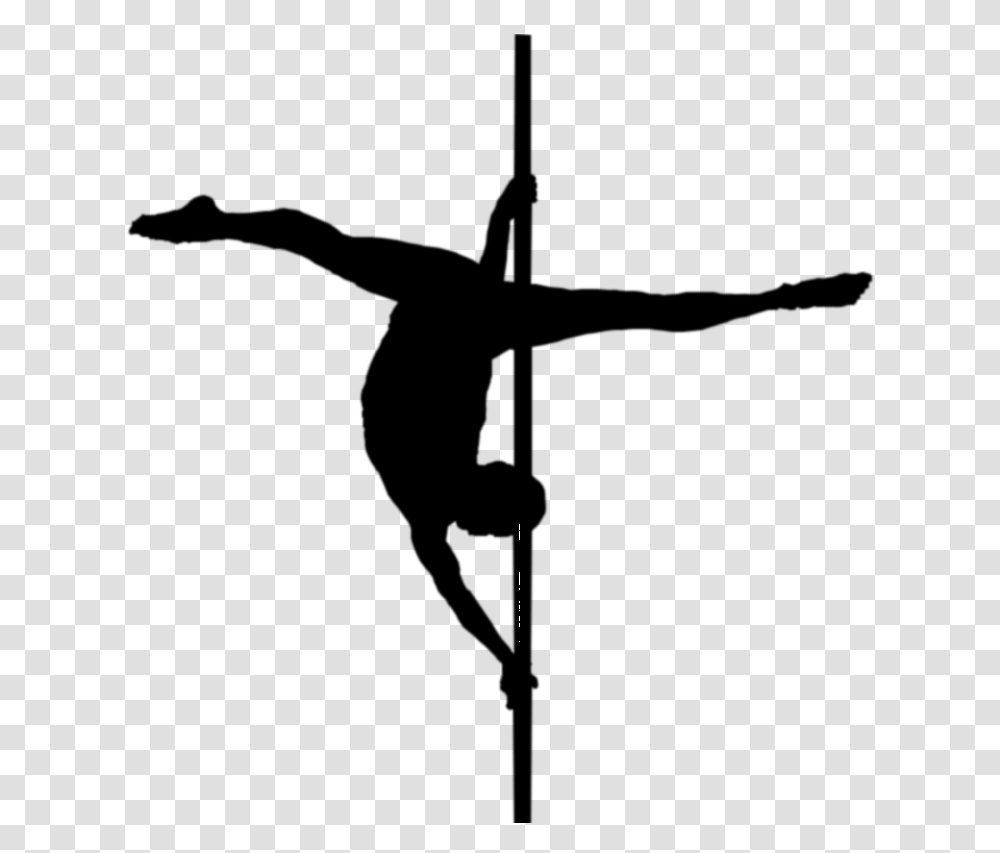 Pole Dance Male Pole Dancer Silhouette, Nature, Outdoors, Night, Outer Space Transparent Png