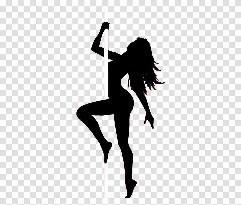 Pole Dance Pole Dancer Silhouette, Bow, Leisure Activities, Dance Pose Transparent Png