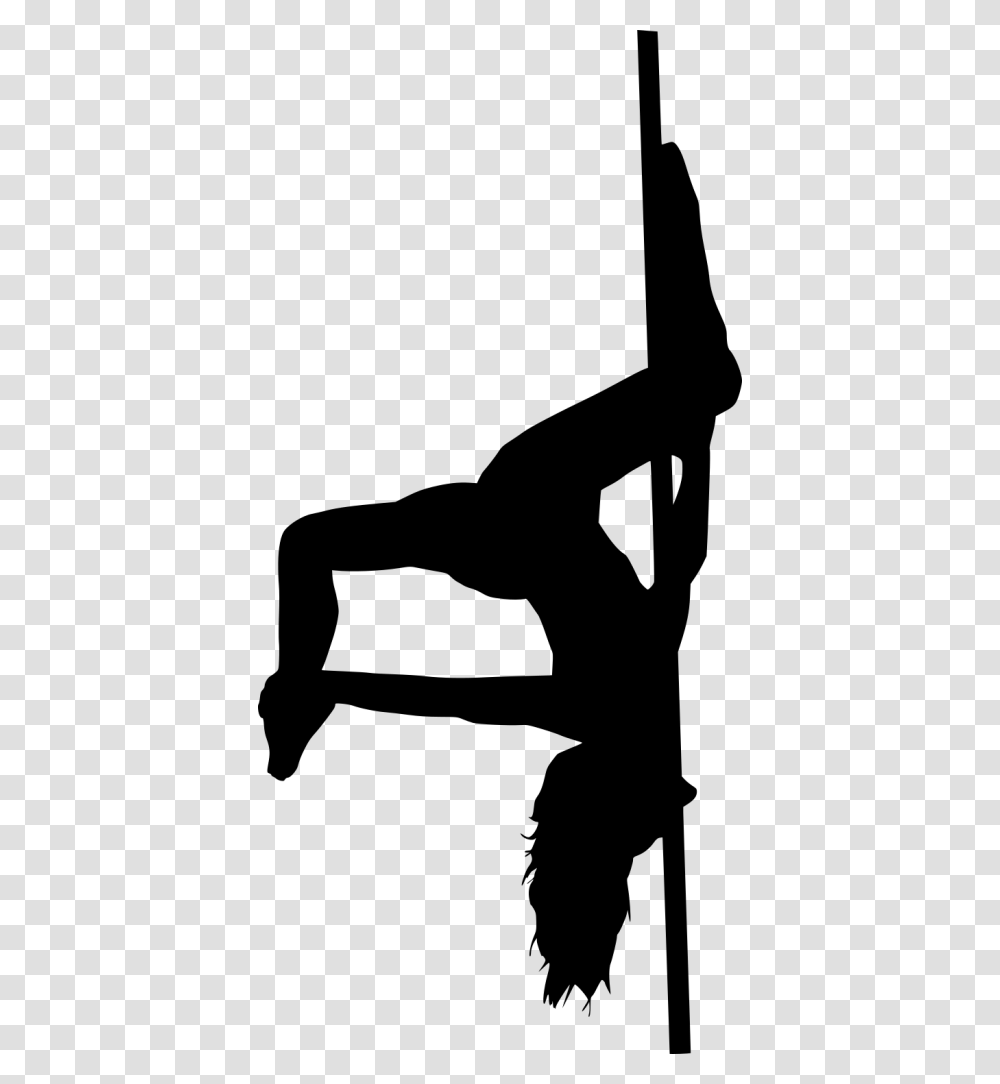 Pole Dancer Silhouette Pole Dancer Silhouette, Gray Transparent Png