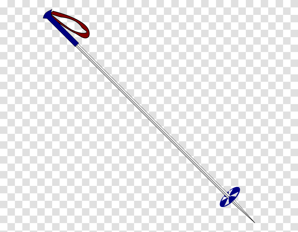 Pole Ski Skiing Ski Pole Sport Sports Ski Pole Clip Art, Baton, Stick, Spear, Weapon Transparent Png