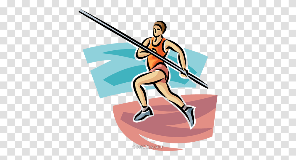 Pole Vaulter Royalty Free Vector Clip Art Illustration, Oars, Person, Paddle, Weapon Transparent Png