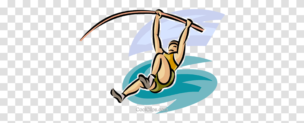 Pole Vaulter Royalty Free Vector Clip Art Illustration, Rope, Bungee, Sport, Sports Transparent Png