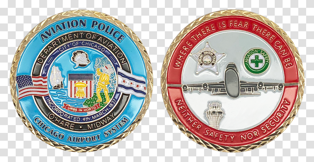 Police Aviation Coin, Logo, Trademark, Badge Transparent Png