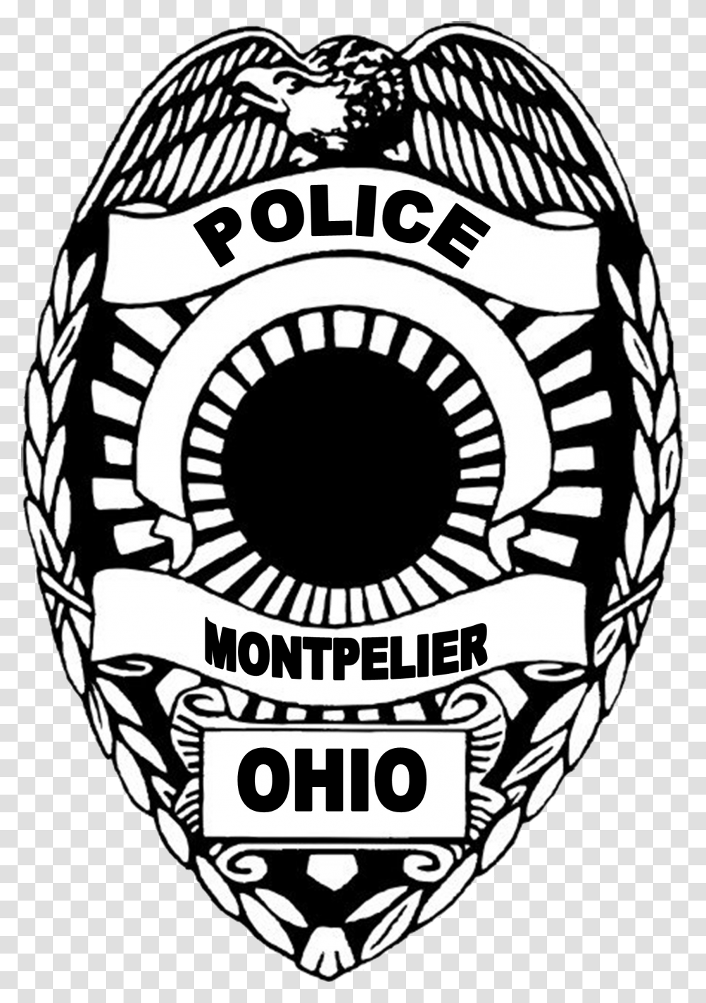 Police Badge Clipart Black And White Vector Files Free Blank Police Badge Clipart, Logo, Trademark, Emblem Transparent Png