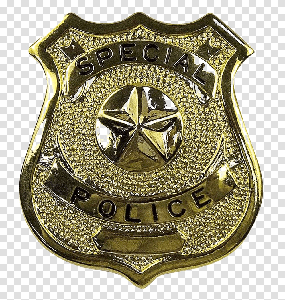 Police Badge Gold Police Badge, Logo, Trademark, Wristwatch Transparent Png