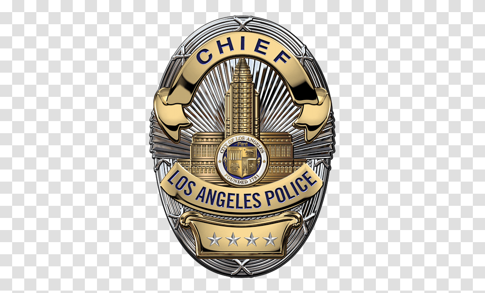 Police Badge Los Angeles Police Chief Badge, Logo, Trademark, Clock Tower Transparent Png