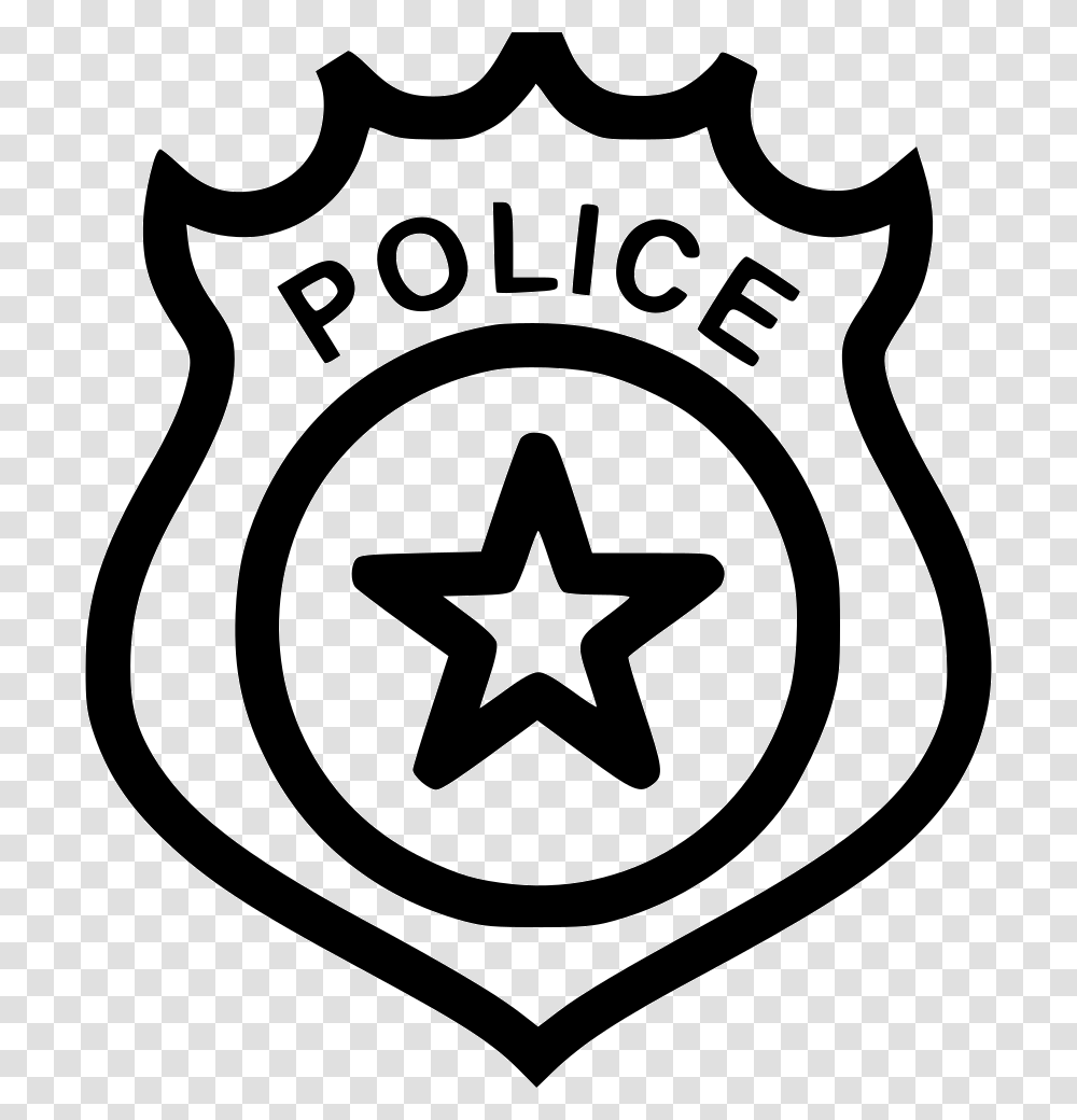 Police Badge, Logo, Trademark, Star Symbol Transparent Png
